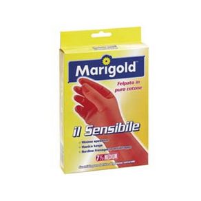 Image of 12pz guanti domestici sensibili marigold misura 85 codferxfer309646 - 12Pz Guanti Domestici Sensibili Marigold - Misura 8,5 Cod:Ferx.Fer309646